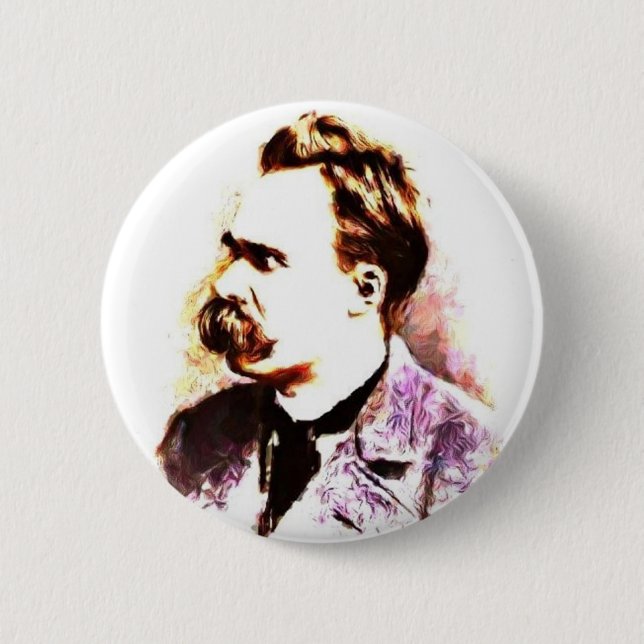 Friedrich Nietzsche 6 Cm Round Badge (Front)