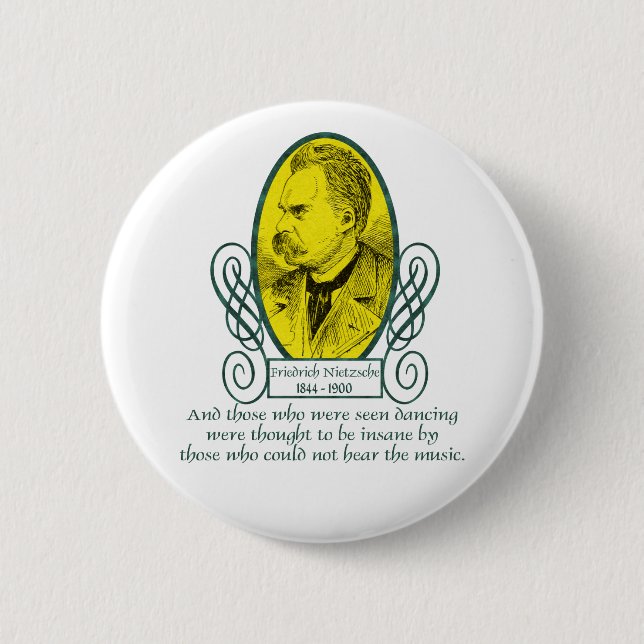 Friedrich Nietzsche 6 Cm Round Badge (Front)