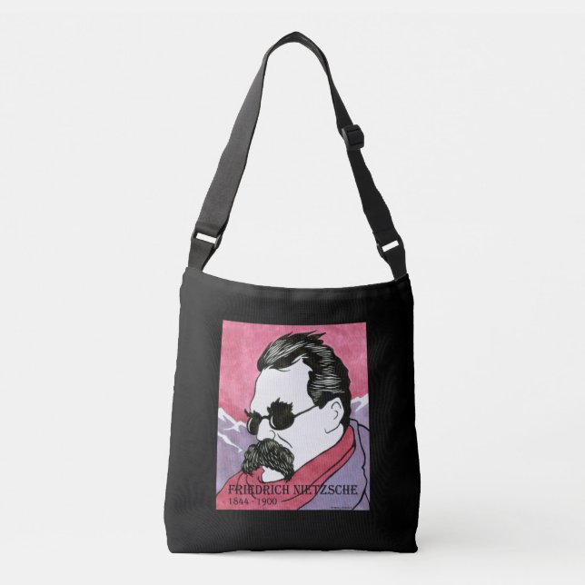 "Friedrich Nietzsche" Cross Body Bag (Front)