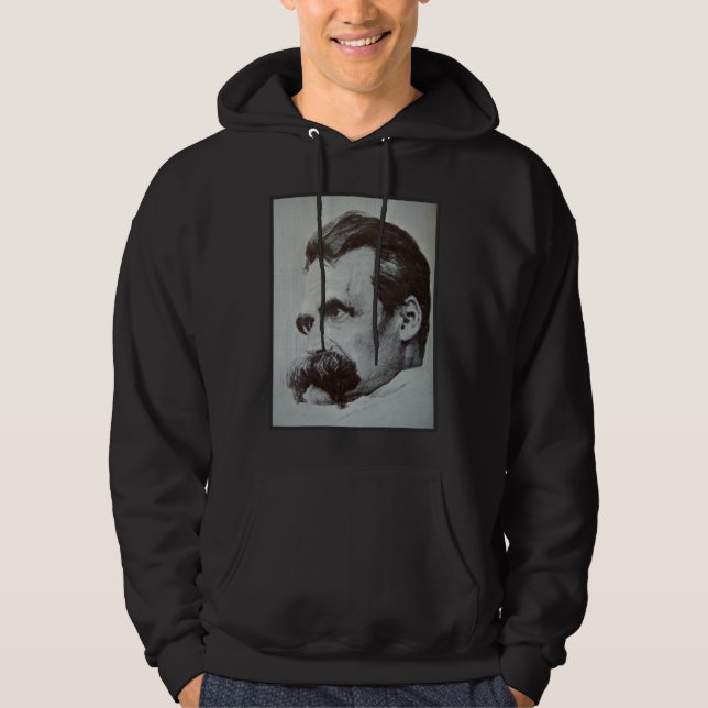 Friedrich Nietzsche Hooded Sweatshirt (Front)