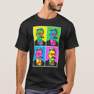 Friedrich Nietzsche Pop Art Poster Style T-Shirt