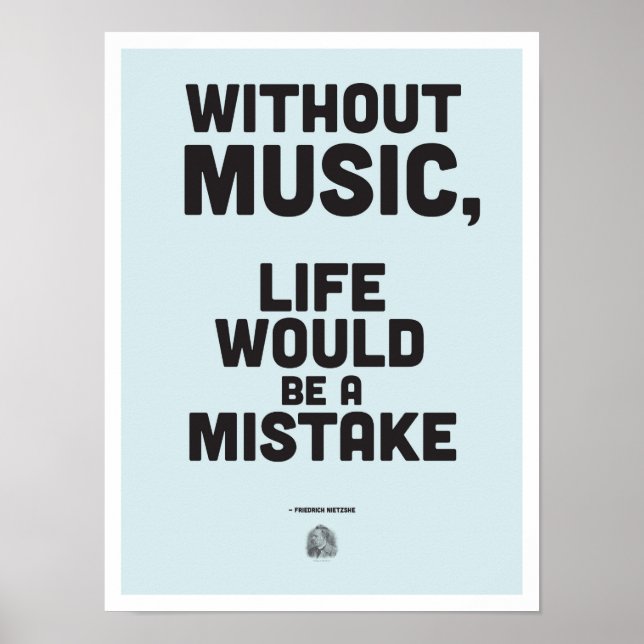 Friedrich Nietzsche Quote - Poster (Front)