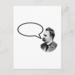Friedrich Nietzsche Word Bubble BlackThe MUSEUM Za Postcard
