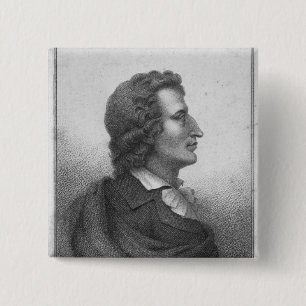 Friedrich Schiller engraved by Massol 15 Cm Square Badge