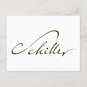 Friedrich Schiller Signature Postcard