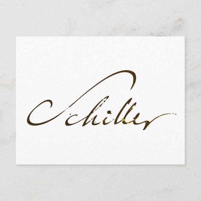 Friedrich Schiller Signature Postcard (Front)