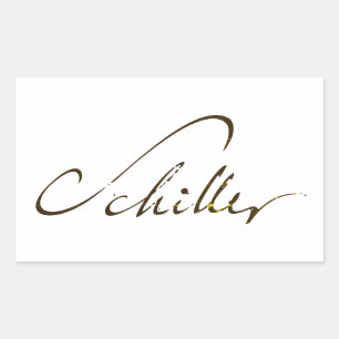 Friedrich Schiller Signature Rectangular Sticker