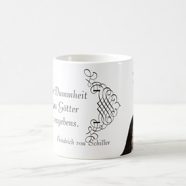 Friedrich von Schiller Quote on Battling Ignorance Coffee Mug (Center)