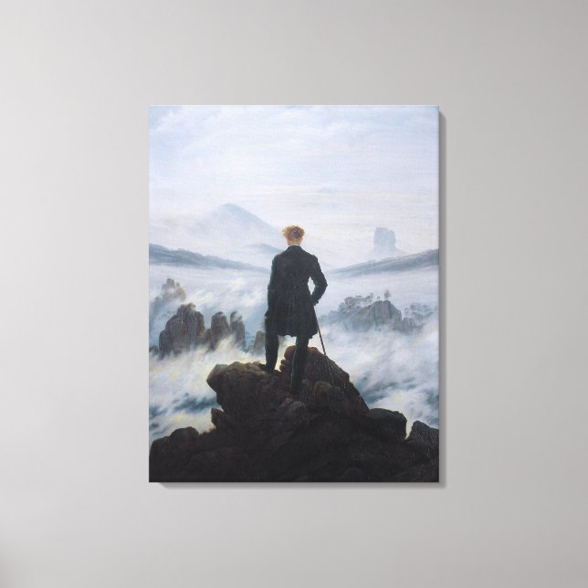 Friedrich's Wanderer above the sea of fog Canvas Print (Front)