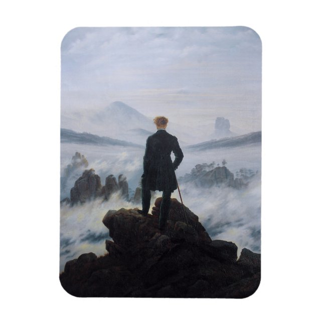 Friedrich's Wanderer above the sea of fog Magnet (Vertical)