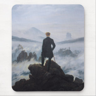 Friedrich's Wanderer above the sea of fog Mouse Mat