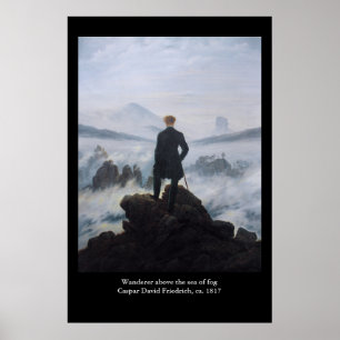 Friedrich's Wanderer above the sea of fog Poster