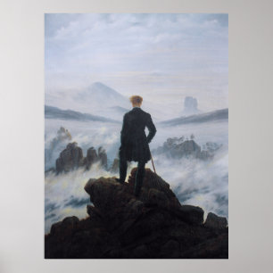 Friedrich's Wanderer above the sea of fog Poster