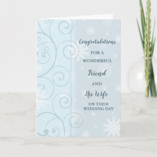 Friend and His Wife Wedding Day Congratulations Card