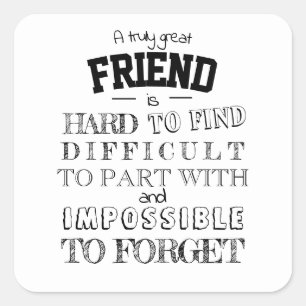 Friend Appreciation Thank you Gift script bff Square Sticker