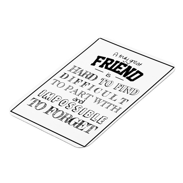 Friend Appreciation Thank you Gift script white Magnet (Left Side)