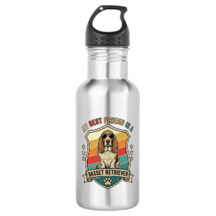 Friend Basset Retriever Dog Sunglasses Retro Shiel 532 Ml Water Bottle