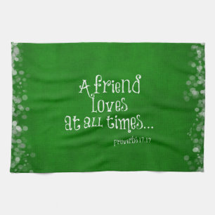 Friend Bible Verse Scripture Tea Towel