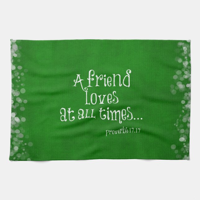 Friend Bible Verse Scripture Tea Towel (Horizontal)
