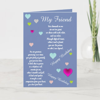 FRIEND BIRTHDAY CARD