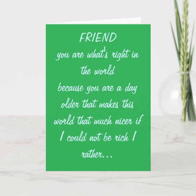 FRIEND BIRTHDAY CARD (Front)