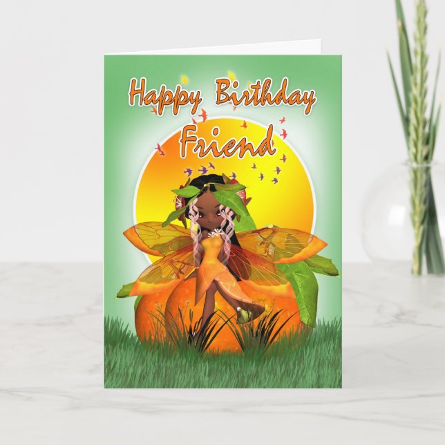 Friend Birthday Card  - African American (Front)