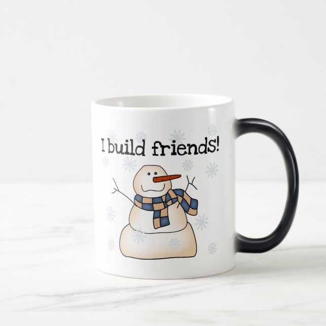 Friend Builder Cute Winter Snowman Magic Mug (Right)
