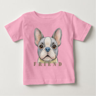 Friend Bulldog Baby T-Shirt