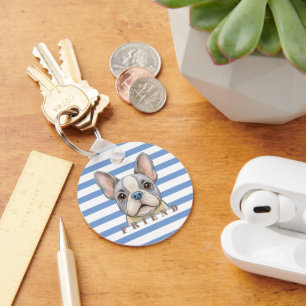 Friend Bulldog Key Ring