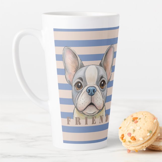 Friend Bulldog Latte Mug (In Situ)
