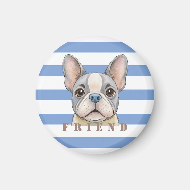 Friend Bulldog Magnet (Front)