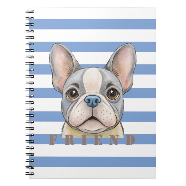 Friend Bulldog Notebook (Front)