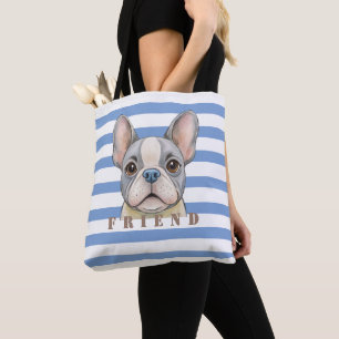 Friend Bulldog Tote Bag