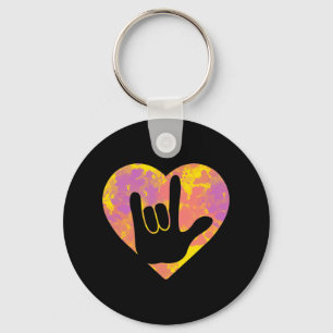 Friend Cute American Sign Language Pride Deaf Awar Key Ring