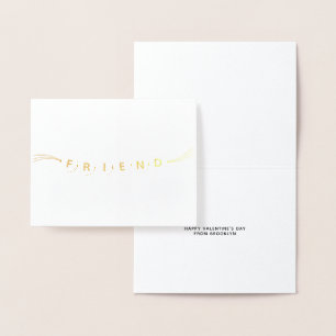 Friend cute friendship bracelet blue Valentine's Foil Card