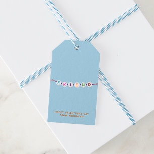 Friend cute friendship bracelet blue Valentine's Gift Tags