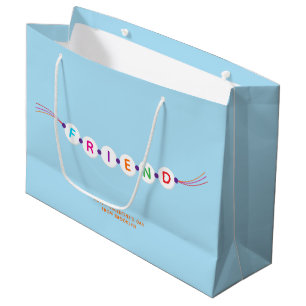 Friend cute friendship bracelet blue Valentine's Large Gift Bag