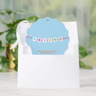 Friend cute friendship bracelet blue Valentine's Tree Decoration Card