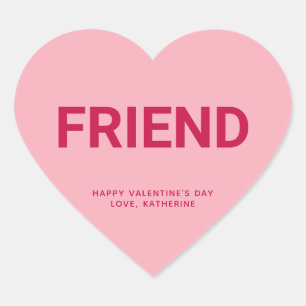 Friend cute Valentine's Day custom conversation Heart Sticker