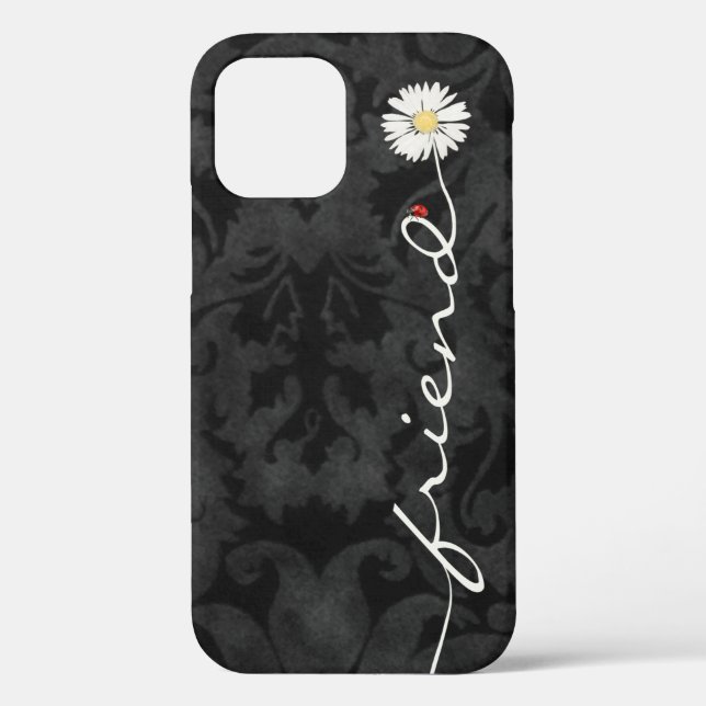 Friend Daisy and Ladybug Damask Case-Mate iPhone Case (Back)