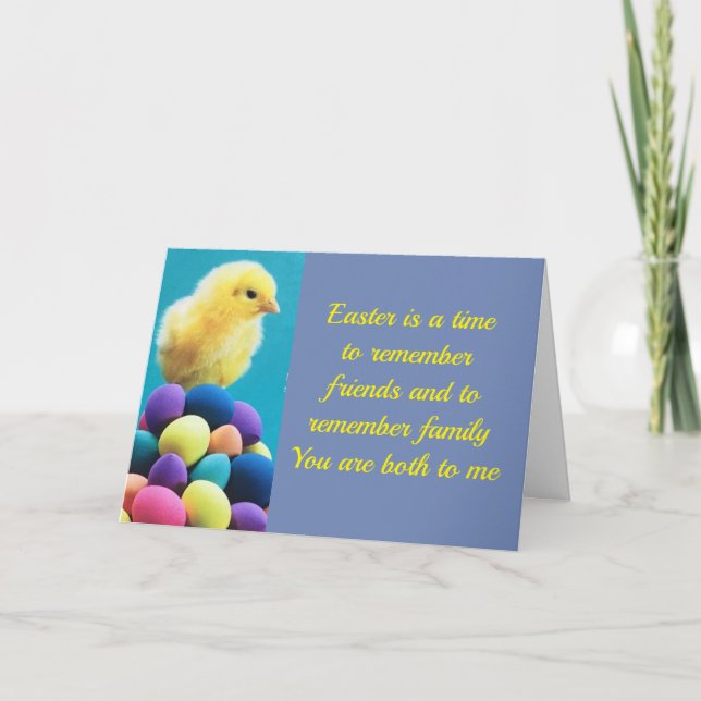 **FRIEND & FAMILY** EASTER CHICK HOLIDAY CARD (Front)