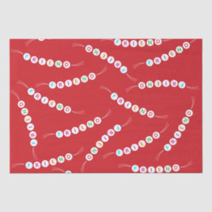 Friend fun cute friendship bracelet pattern red tissue paper