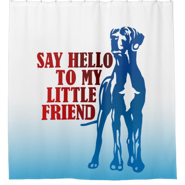 Friend Great Dane Shower Curtain (Front)