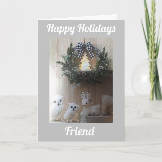 **FRIEND** HAPPY HOLIDAYS TO YOU HOLIDAY CARD (Front)
