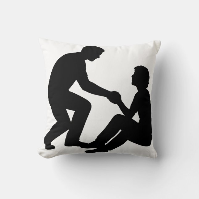 "Friend Helping Friend Pillow – Heartwarming Frien (Front)