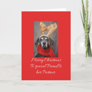 Friend & her Partner  Merry Christmas card