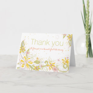 Friend is Beautiful Blessing Blank Thank You Card