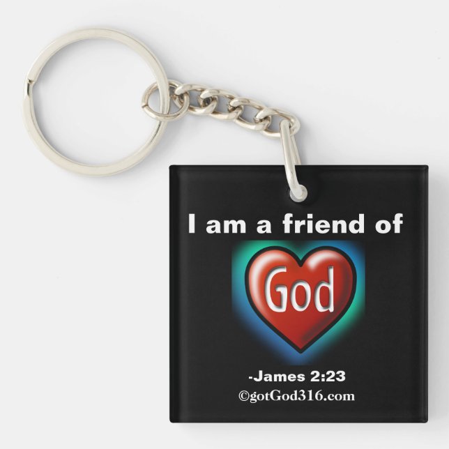 Friend of God Heart gotGod316.com Key Ring (Front)