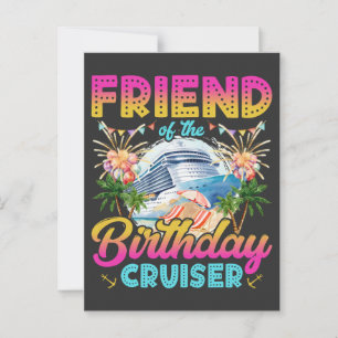 Friend of the Birthday Cruiser Vacation Postcard