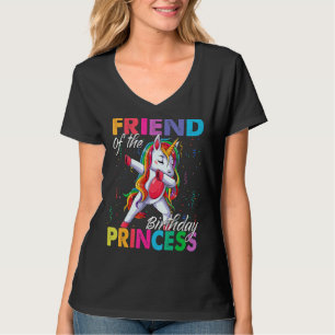 Friend Of The Birthday Princess Girl Dabbing Unico T-Shirt